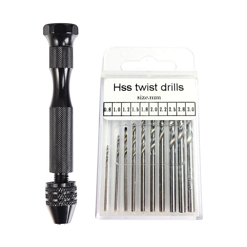 Micro Mini Pin Vise Hand Drill Twist Bit Set