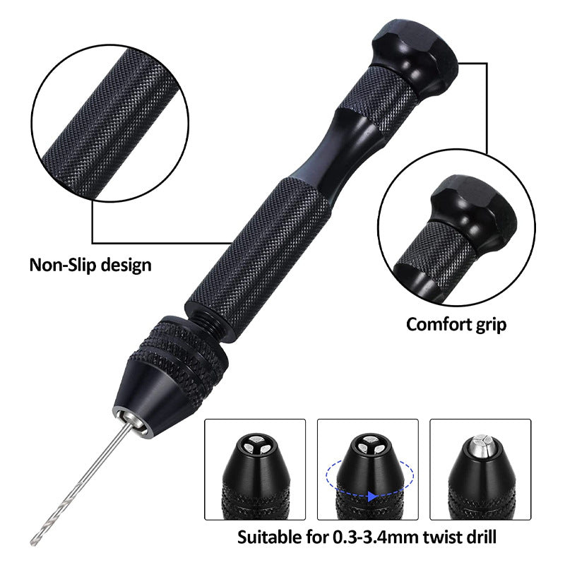 Micro Mini Pin Vise Hand Drill Twist Bit Set